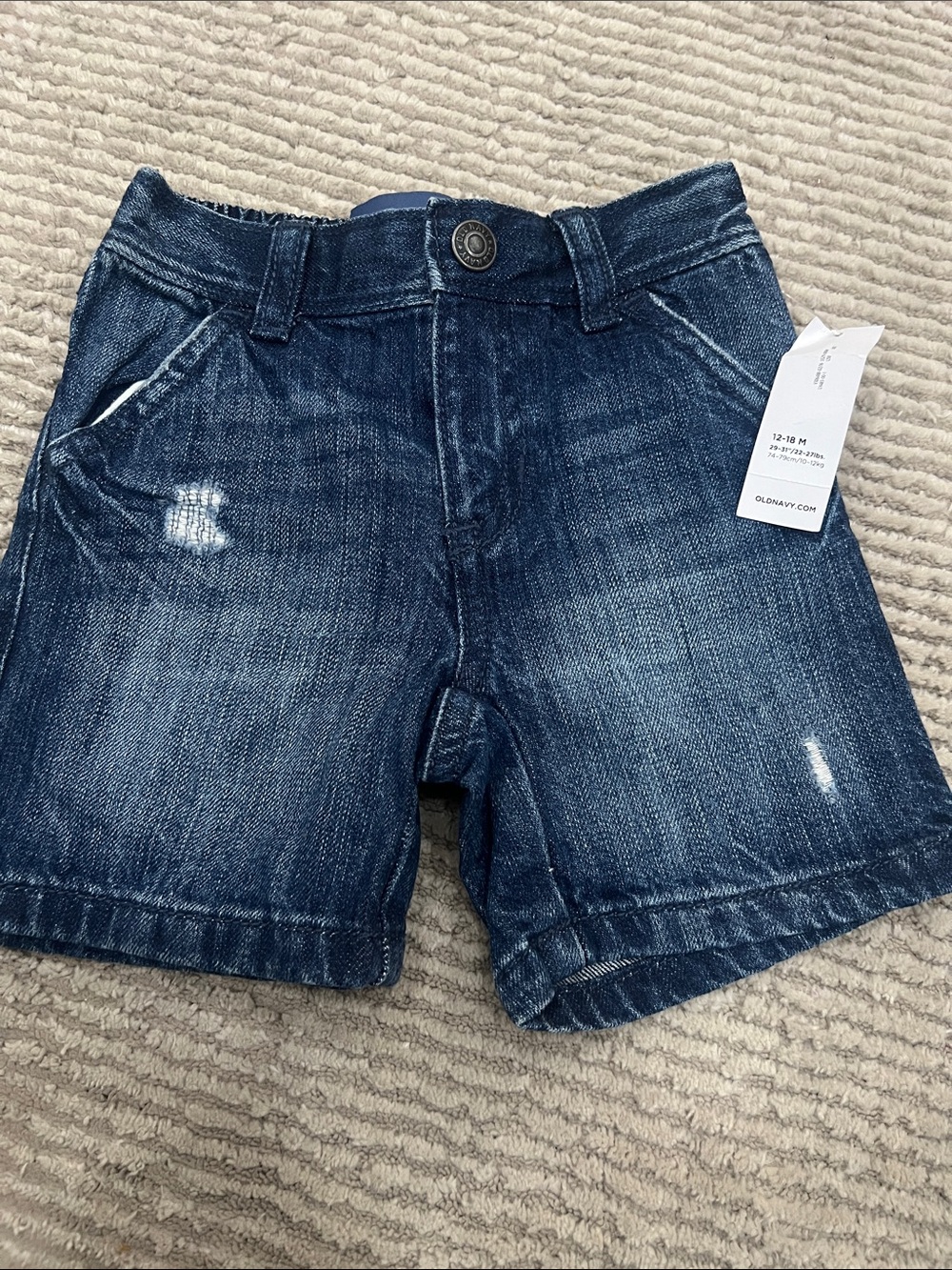 Old Navy Baby Boy Dark Denim Blue Shorts